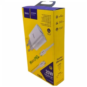 CHARGEURE HOCO C80A TYPE C +USB A 20W FAST CHARGE TYPE C20W + USB 18W