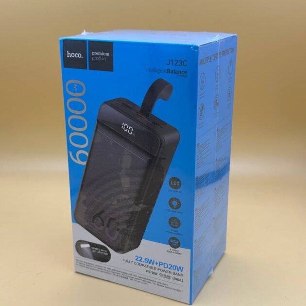 POWER BANK HOCO J123C 60 000MAH 22.5W FAST CHARGE