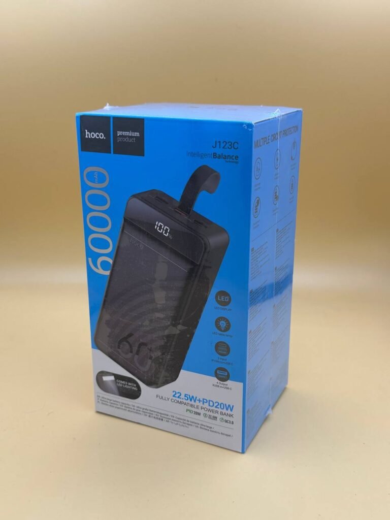 POWER BANK HOCO J123C 60 000MAH 22.5W FAST CHARGE