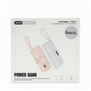power bank Hoco mini portable 5000mah cable iphone+ Typec