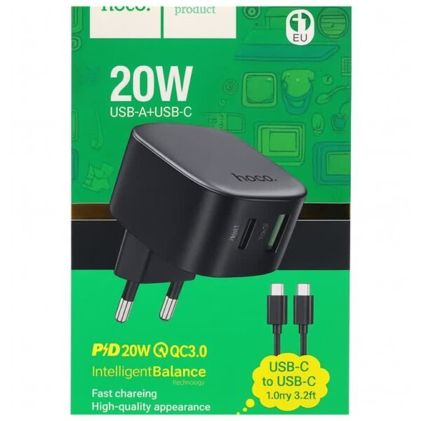 Chargeurs Hoco 20w USB A+USB C (نسخة)